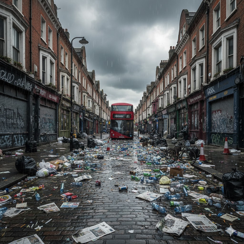 Litter in the street